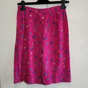 Vintage 80s Ungaro Parallel Paris Print Skirt Size S